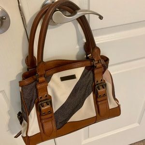 Burberry Canvas and Leather Satchel